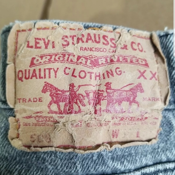 VTG RARE❗❗❗ 1989 Levis 506 Black Acid Wash Jeans Red Tag Size 34 X 30 USA MADE❗❗ - Picture 9 of 12